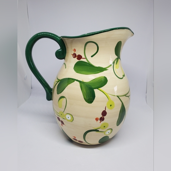 Discontinued Paula Deen "Home For The Holidays" Pitcher. 80 oz, Hand-painted - Picture 5 of 14